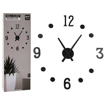 DIY Wall Clock Black