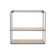 Wall Rack Metal Black Set of 4