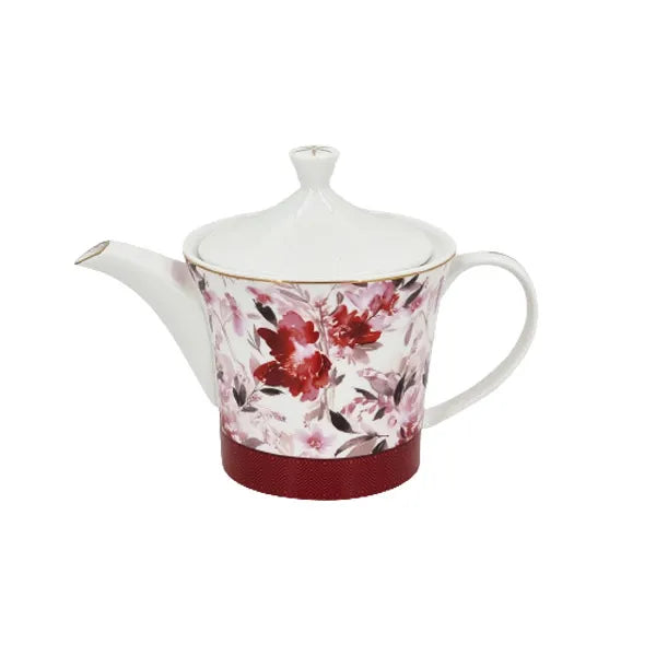 Tea Pot Porcelain Red