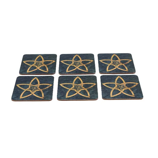 Coaster Set 6pcs Green