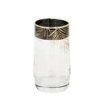 Black & Gold Drinking Glass Set (Pack of 6)