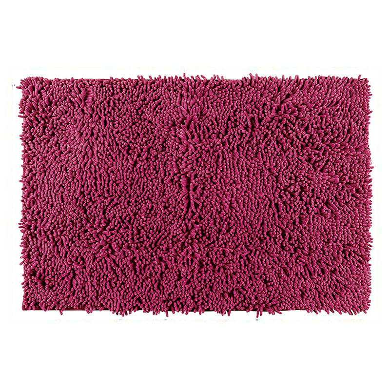 Bath Mat Chenille, Raspberry Red