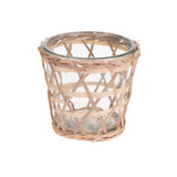 Flower Pot Glass With Wood