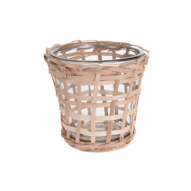 Flower Pot Glass With Wood