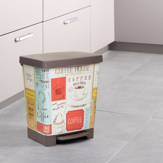 Cubik Brown Pedal Dust Bin by JB Saeed Studio