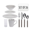 Porcelain Dinner Set (Pack of 36 Pieces)