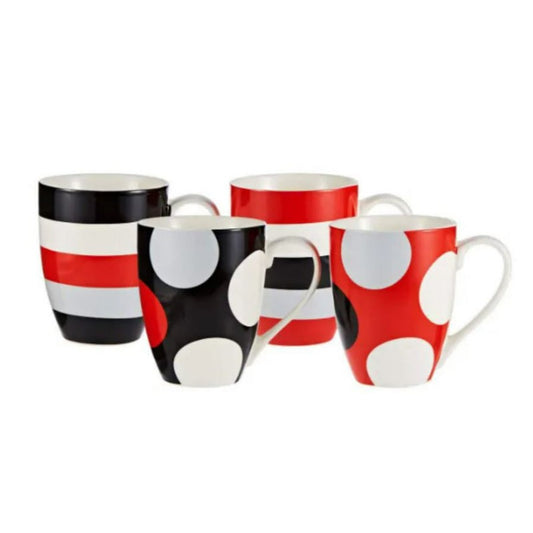 Mug Set 4pcs Red 300 ML