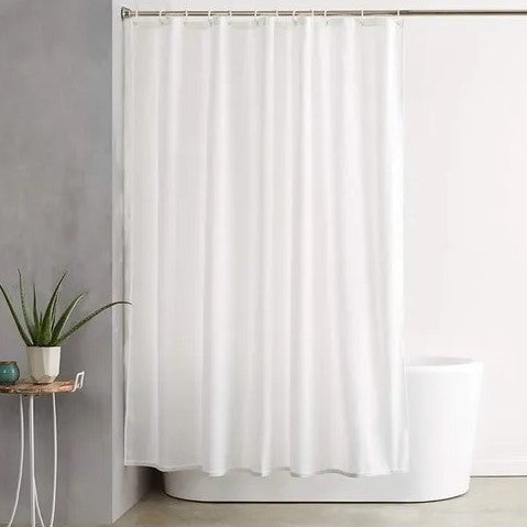 Tatay Shower Curtain, Polyester, White