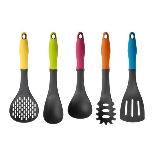 Ibili Nylon Utensil Set with Stand, Multicolor