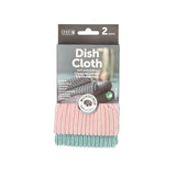 Dish Cloth Pack of 2 Pink/Turquoise