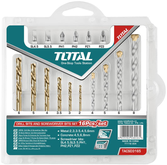 Drill bits and screwdriver bits set