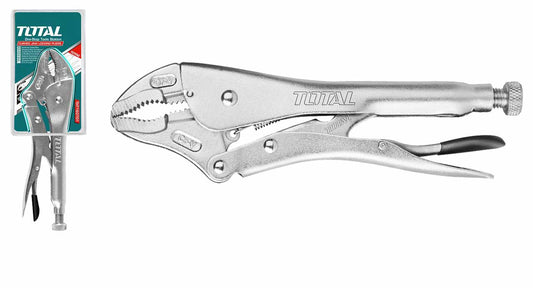Curved jaw lock plier