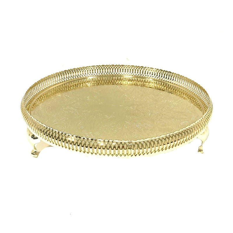 Round Tray Gold by JB Saeed Studio Buy Serving Tray Online In