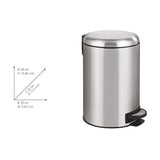 Pedal Bin Stainless Steel Leman Easy Close 12L