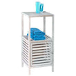 Shelving unit with door Norway natural white