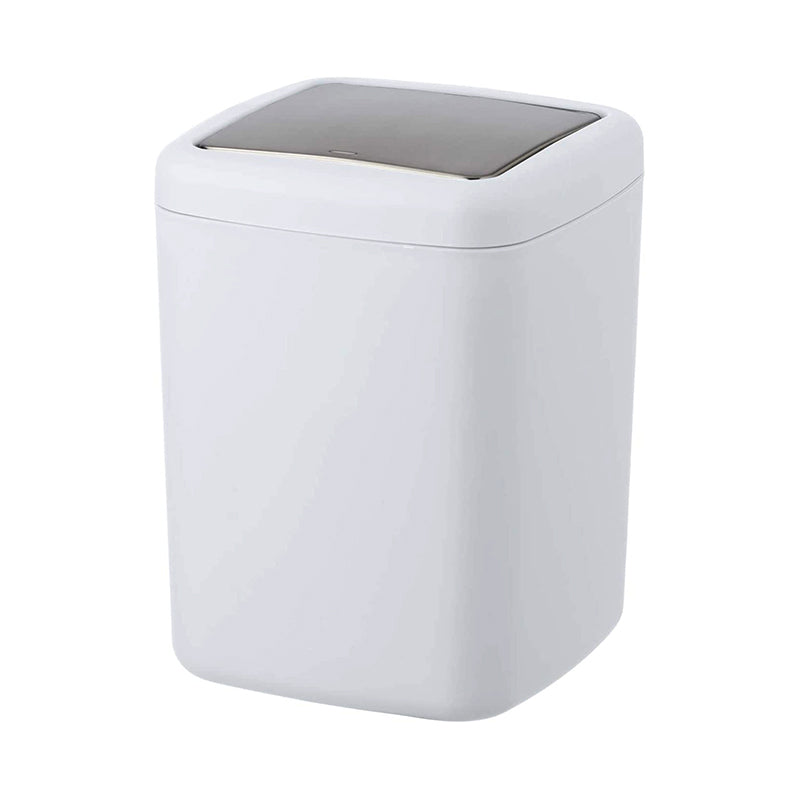 Barcelona White Swing Cover Bathroom Waste Bin 3 Ltr