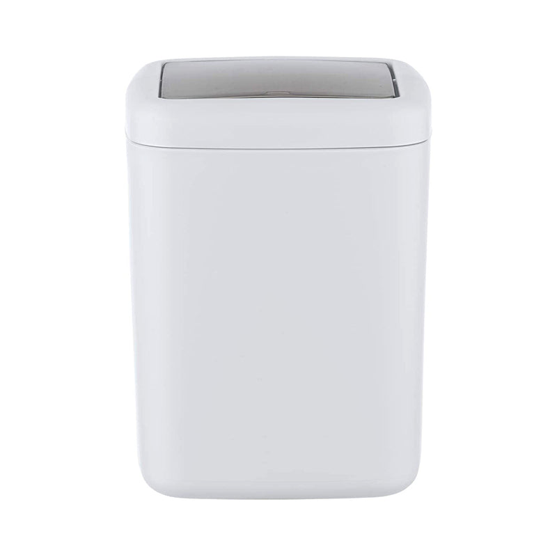 Barcelona White Swing Cover Bathroom Waste Bin 3 Ltr