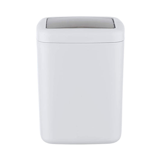 Barcelona White Swing Cover Bathroom Waste Bin 3 Ltr