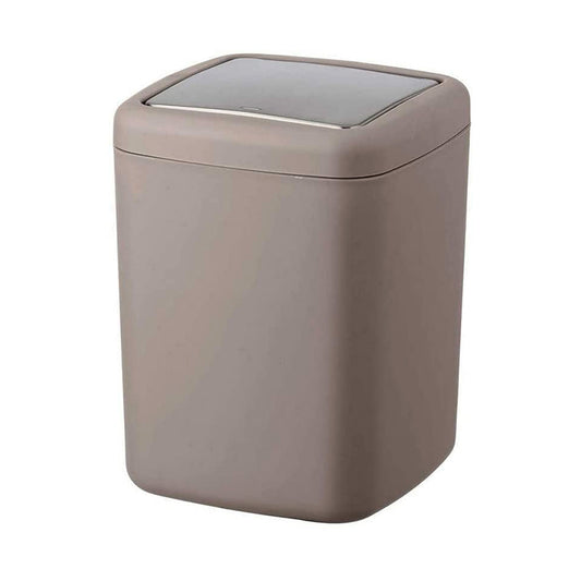 Barcelona Taupe Swing Cover Bathroom Waste Bin 3 Ltr