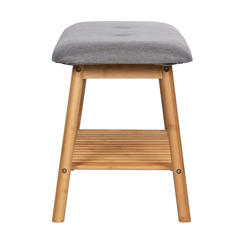 Wenko Storage Bench with Padded Seat, Bamboo Rack