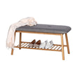 Wenko Storage Bench with Padded Seat, Bamboo Rack