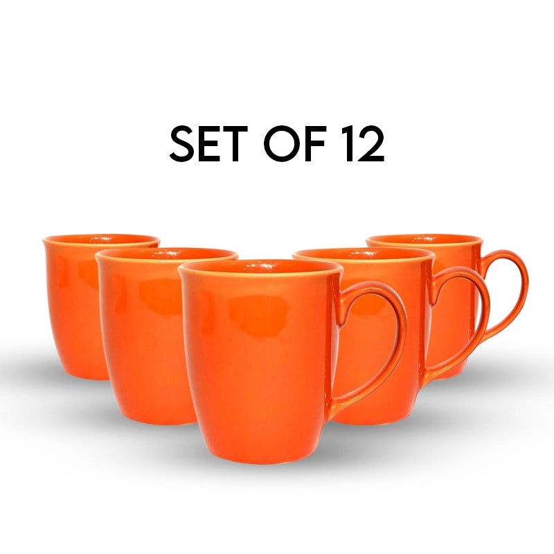 Set of 12 Tea/Coffee Mug Orange