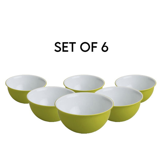 Set of 6 Mixing and Serving Bowls Green