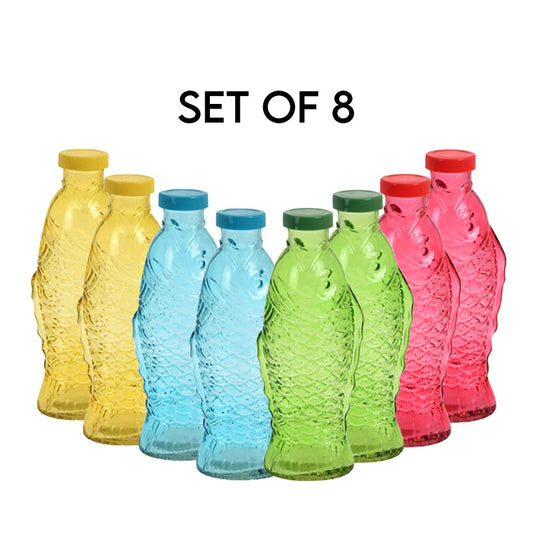 Set of 8 Bottle Glass Jars 880ML