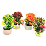 Artificial Flower Plants in Pot (Set of 4pcs)