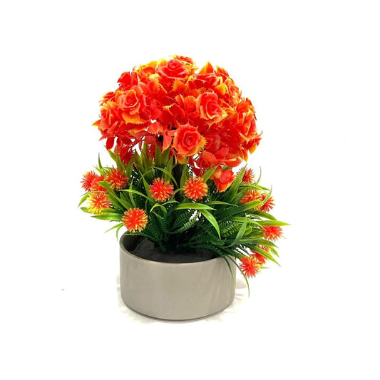 Artificial Flower Plants in Pot (Set of 4pcs)