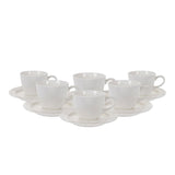 Set of 6 Cup And Saucer Porcelain