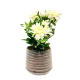 Faux Flowers in Vintage Vase