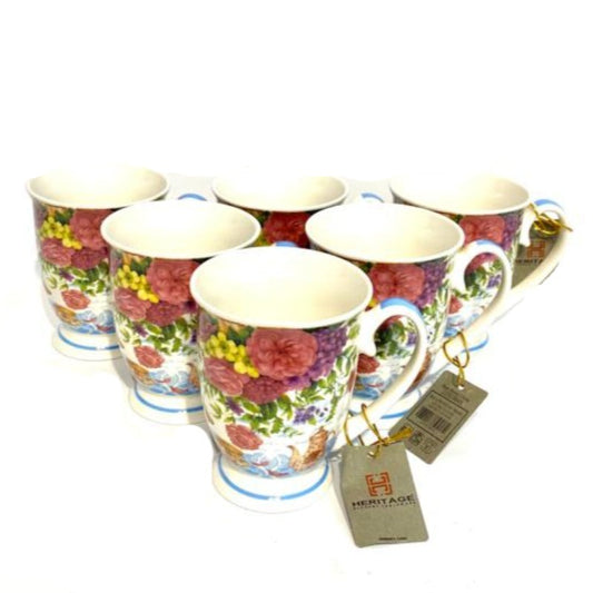 Heritage Belly Rose Mug (Set of 6)