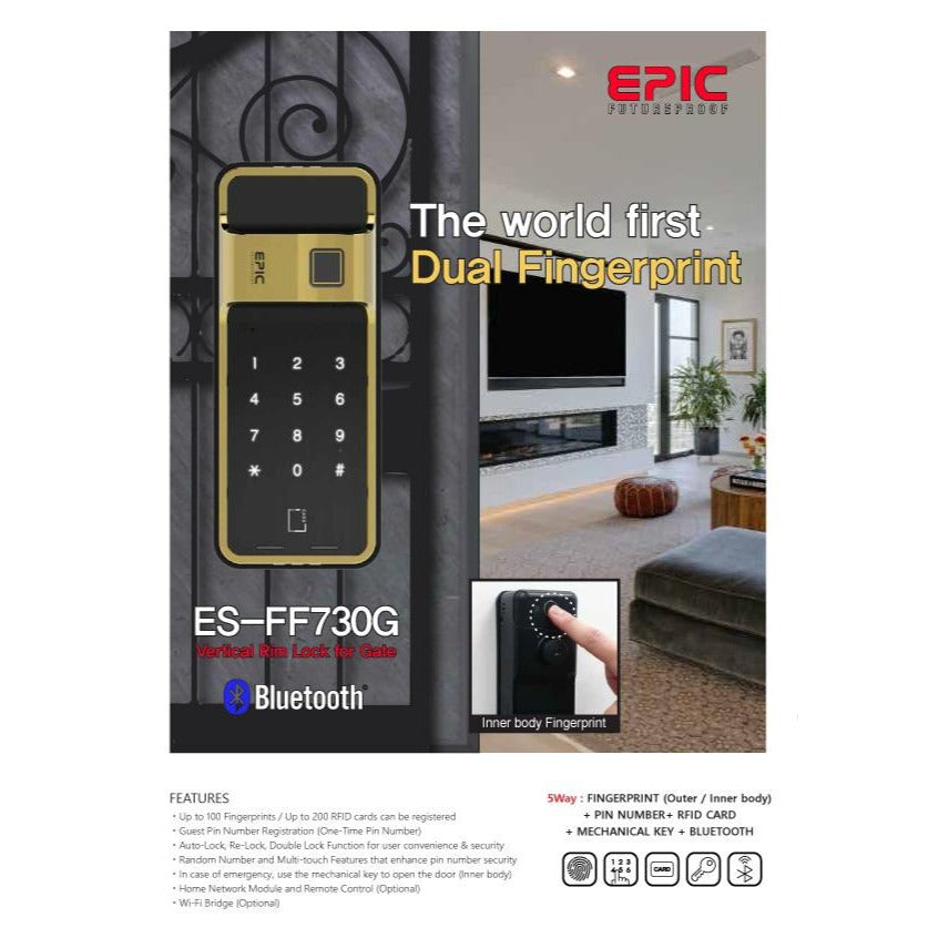 Epic Main Door Digital Door Lock ES-FF730G