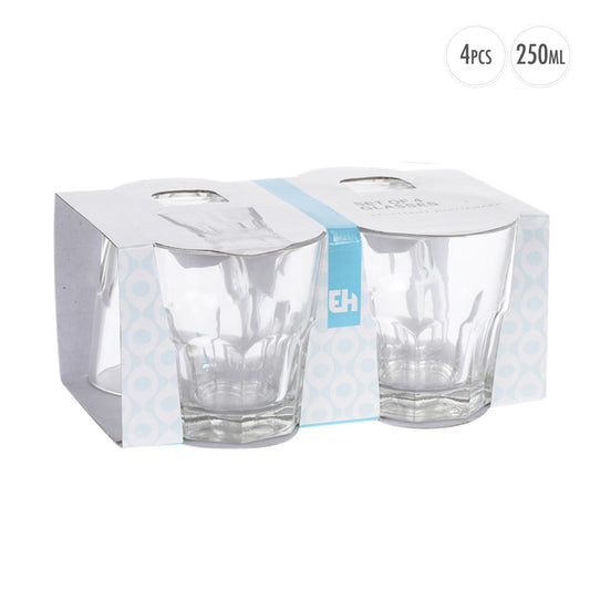 Drinking Glass Set of 4 250ML