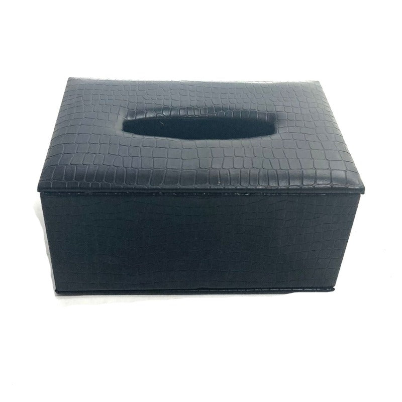 Faux Leather Tissue Box Snake Small
