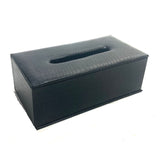 Faux Leather Tissue Box Snake