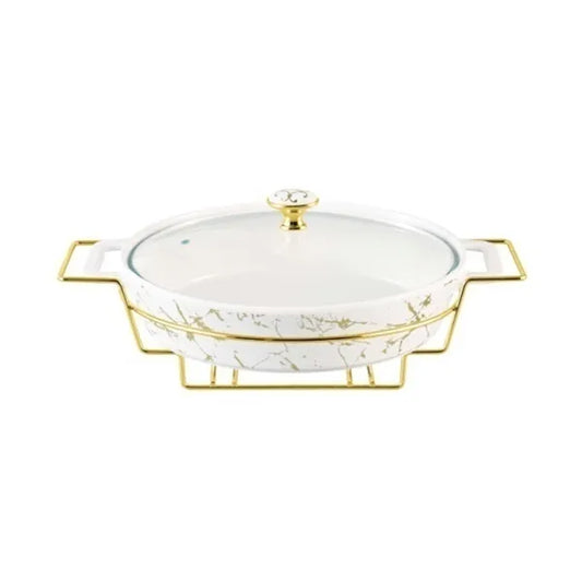 Casserole Burner Dish Oval With Lid Small