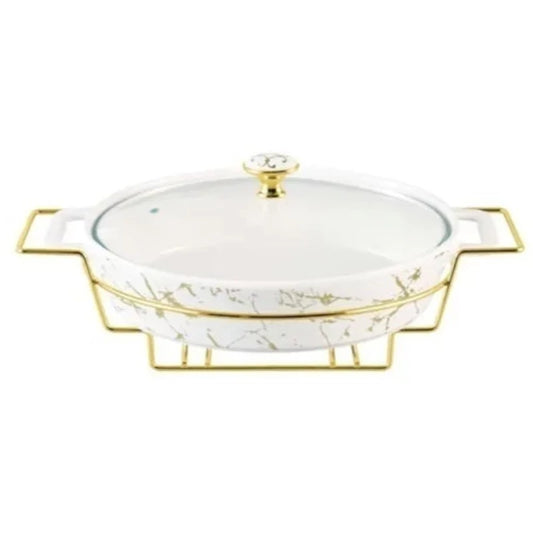 Casserole Burner Dish Oval With Lid