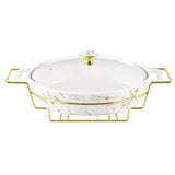 Casserole Burner Dish Oval With Lid