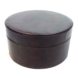 Round Faux Leather Storage Box/Organiser
