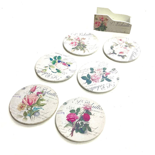 Coaster set of 6pcs Flower