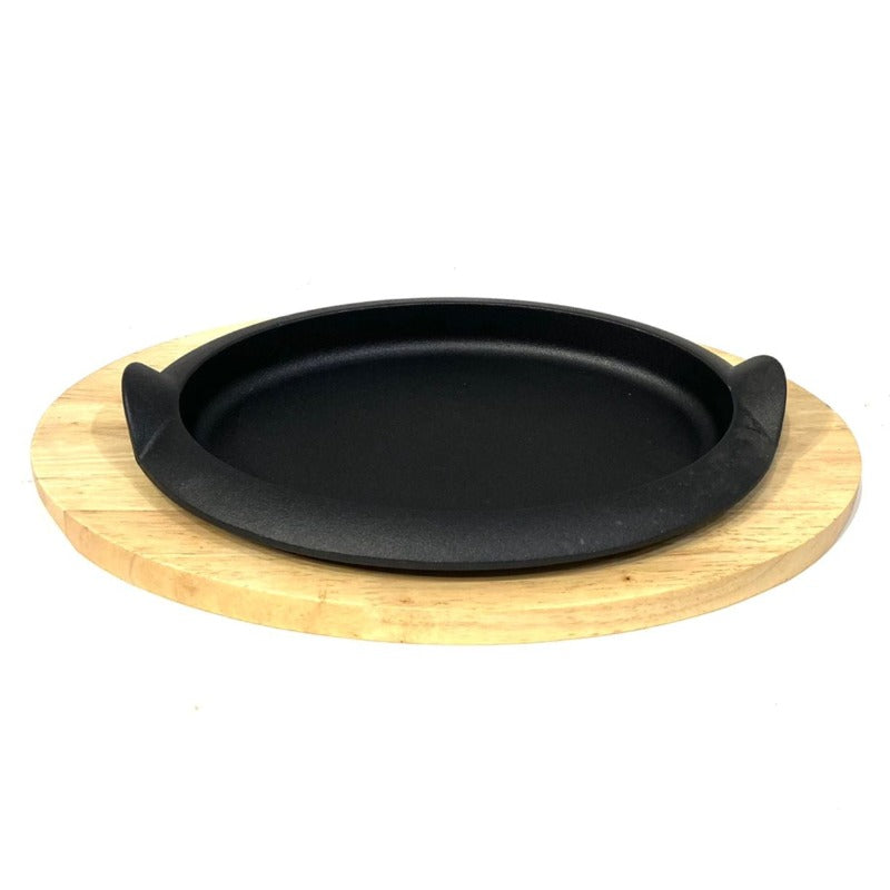Sizzling Plate with wooden base