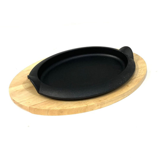 Sizzling Plate with wooden base
