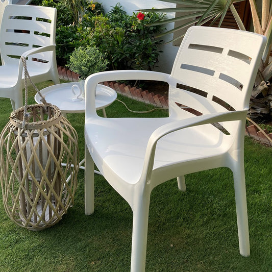 Borneo Polypropylene White Chair