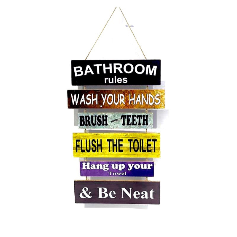 Hanging Bathroom Rules