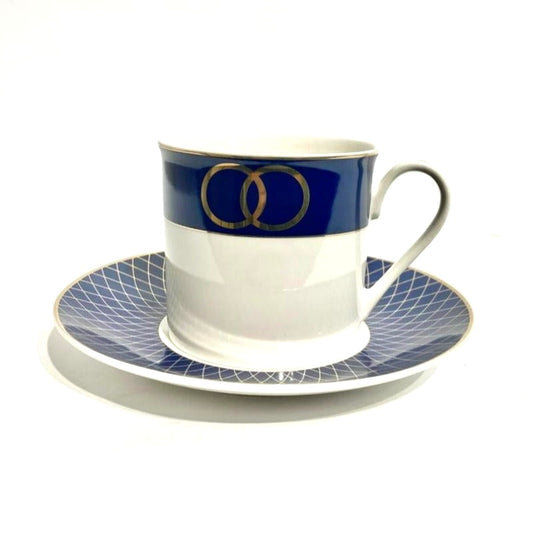 Cup & Saucer Set Blue Chanel (6pcs Set)