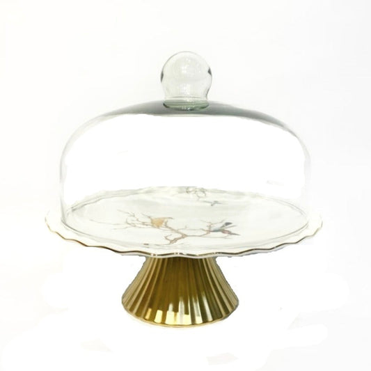Cake Stand With Cover Bird Set