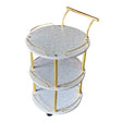 EuroGold Kitchen Tea Trolley Round Grey