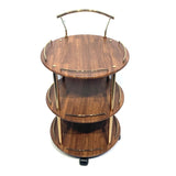 Kitchen Tea Trolley Round Brown